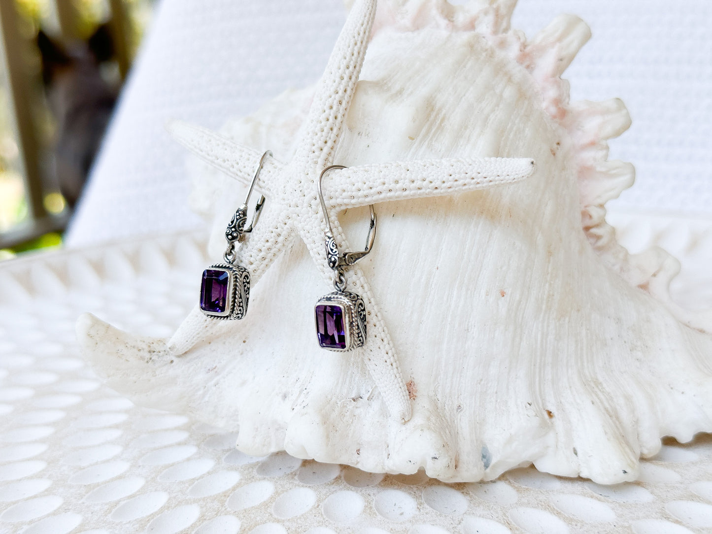 Sterling Silver & Amethyst Rinara Earrings
