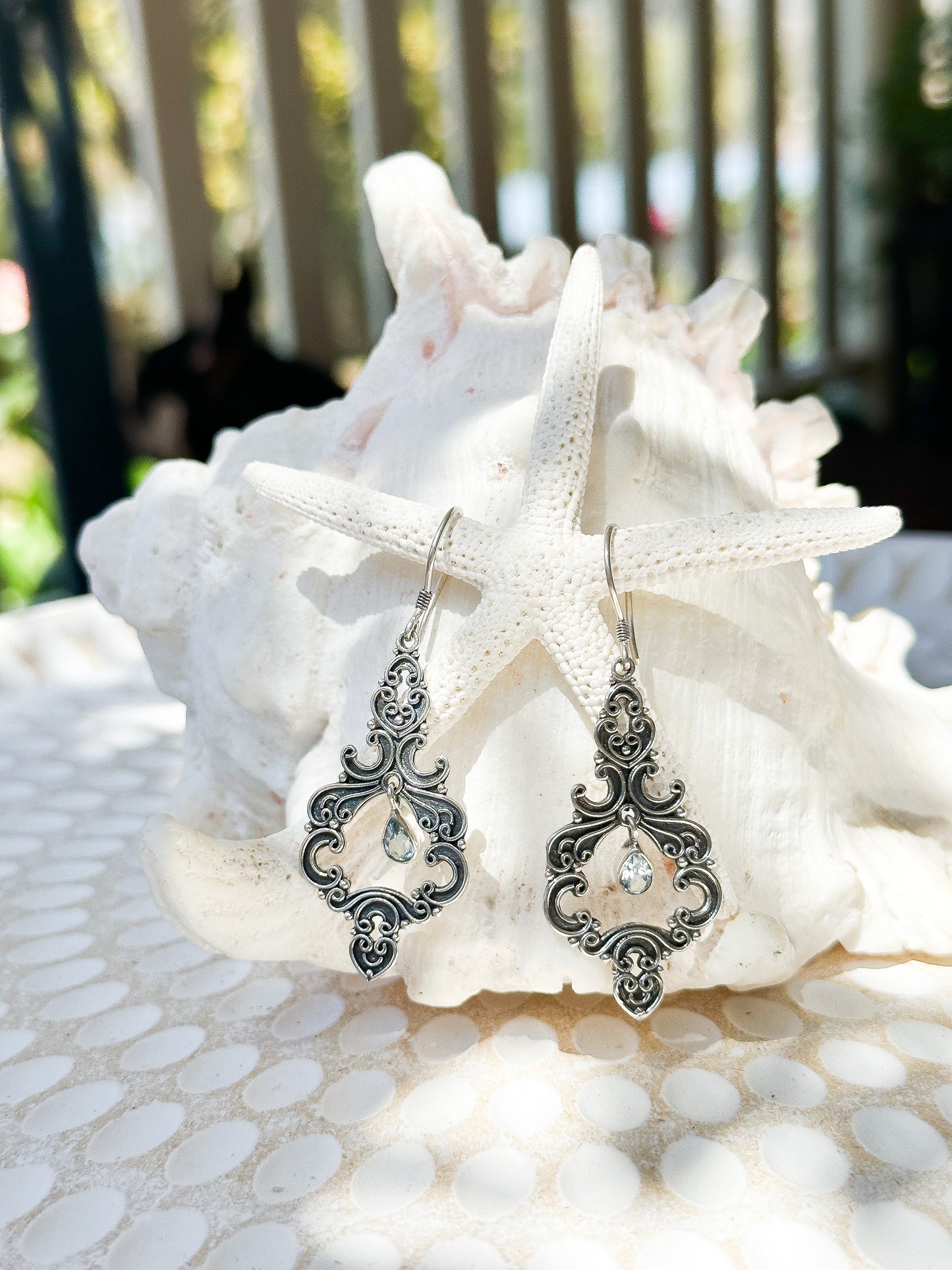 Sterling Silver & Blue Topaz Ramira Earrings