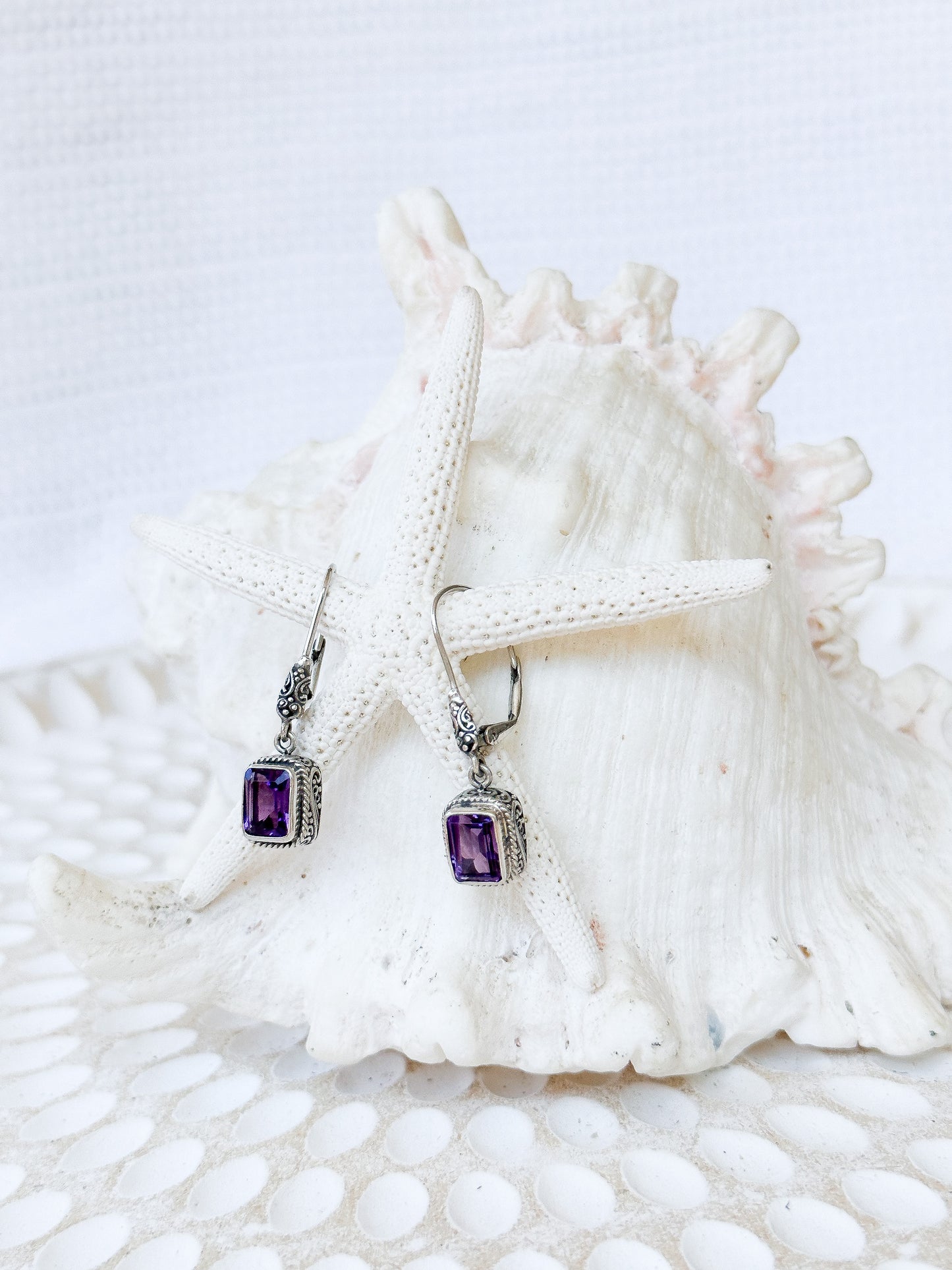 Sterling Silver & Amethyst Rinara Earrings
