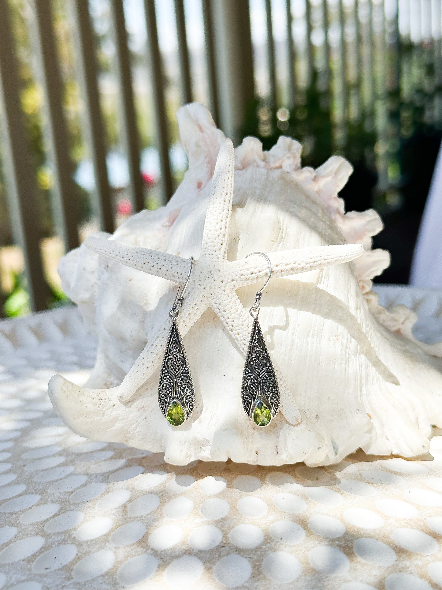 Sterling Silver & Peridot Amora Earrings