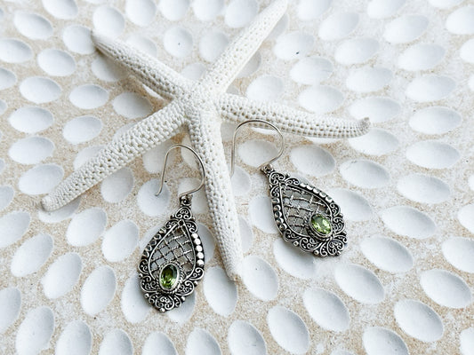 Sterling Silver & Peridot Maura Earrings