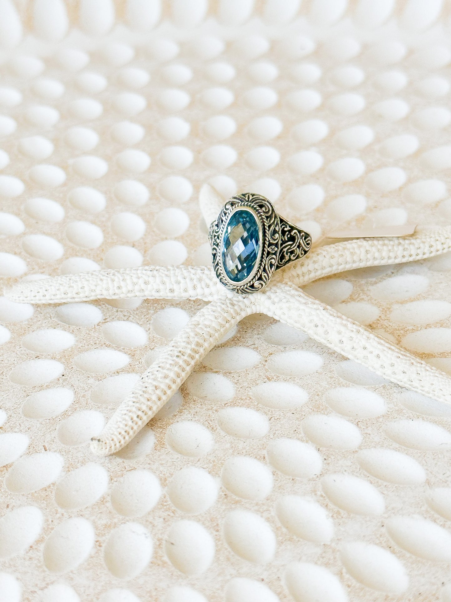 Sterling Silver & Blue Topaz Cindra Ring