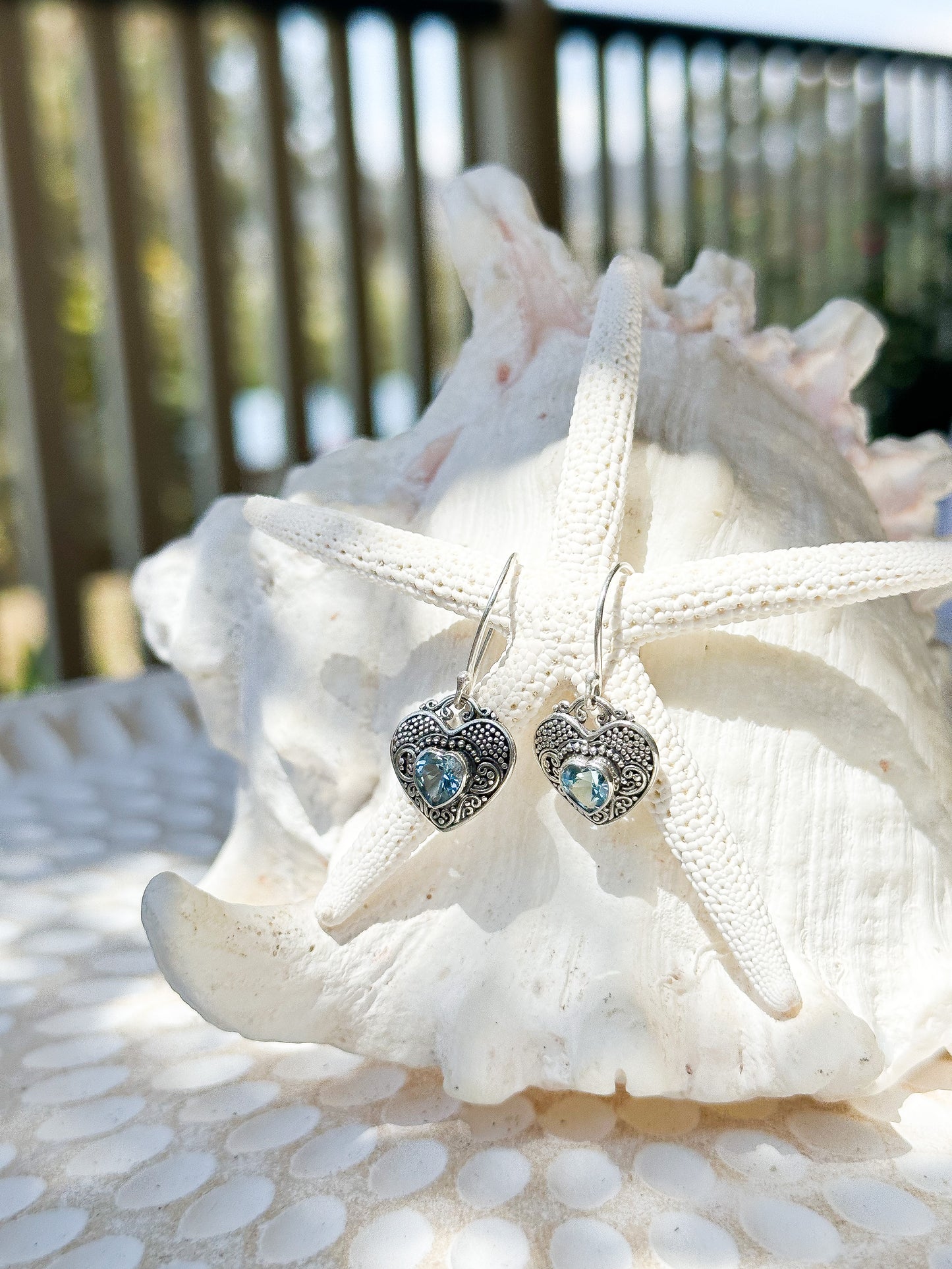 Sterling Silver & Blue Topaz Wilona Earrings
