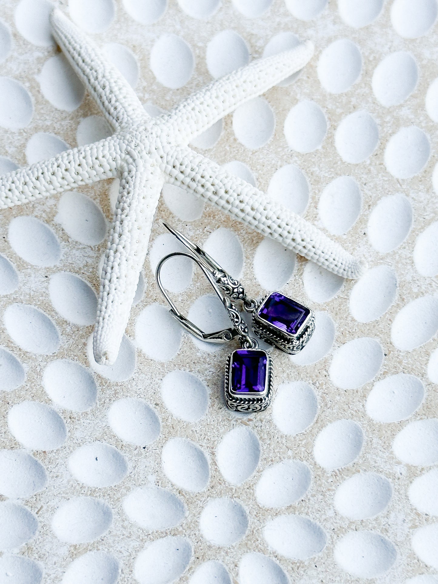 Sterling Silver & Amethyst Rinara Earrings