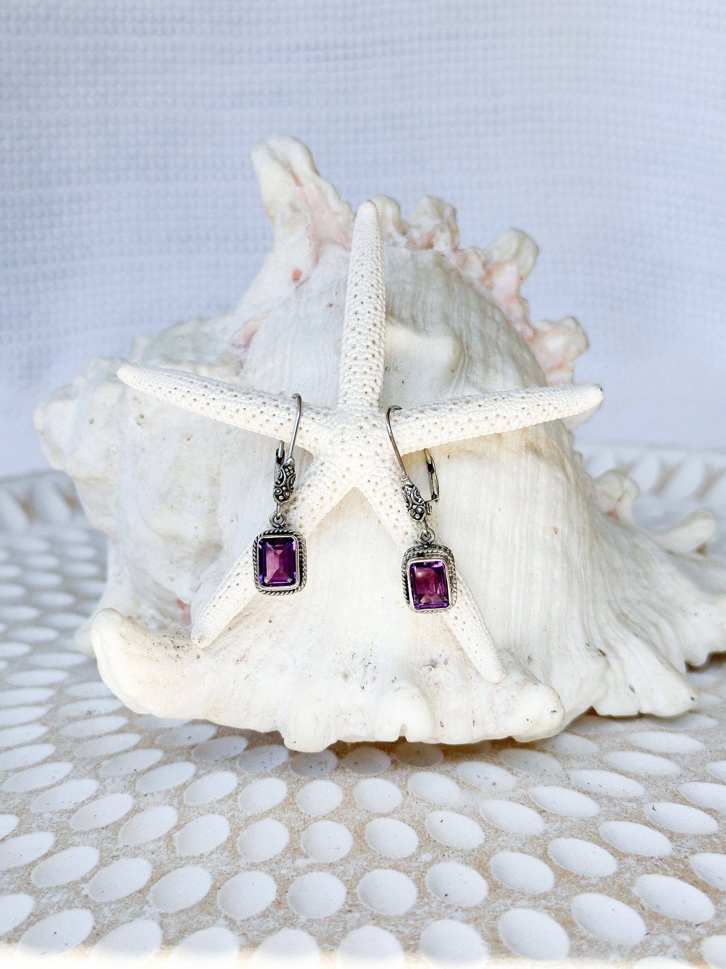 Sterling Silver & Amethyst Rinara Earrings