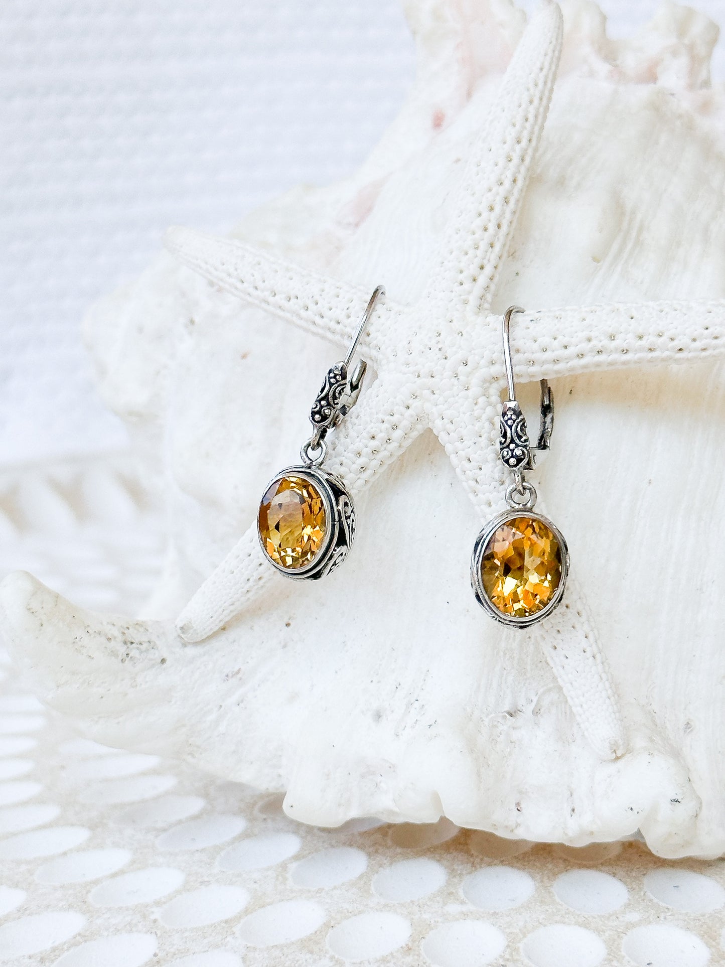 Sterling Silver & Citrine Ranaya Earrings