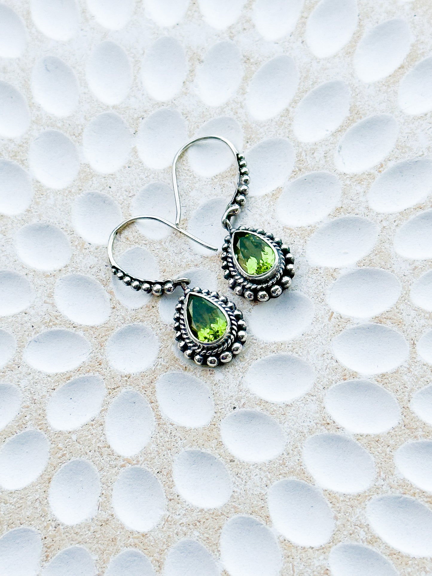 Sterling Silver & Peridot Ranila Earrings
