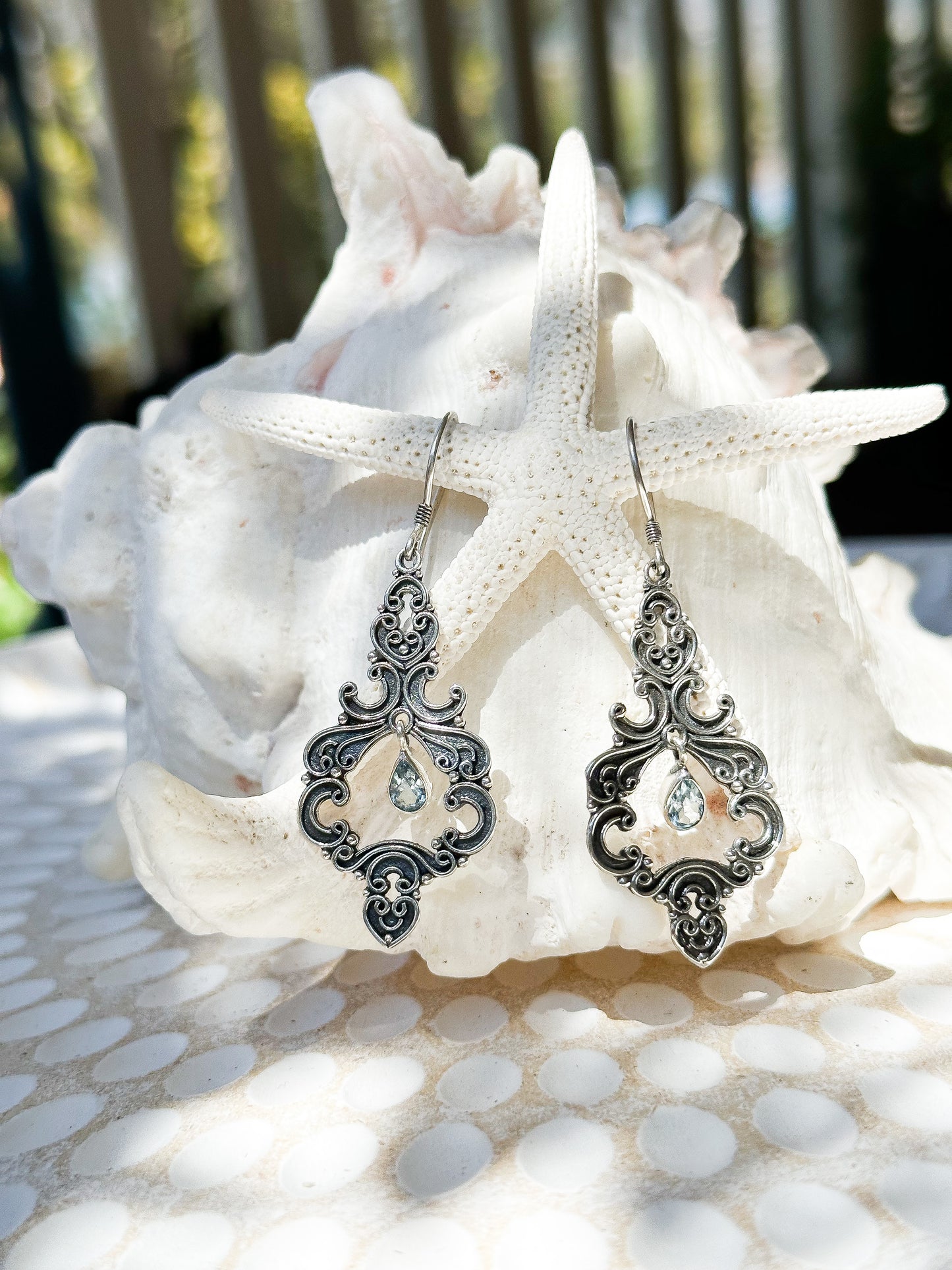 Sterling Silver & Blue Topaz Ramira Earrings
