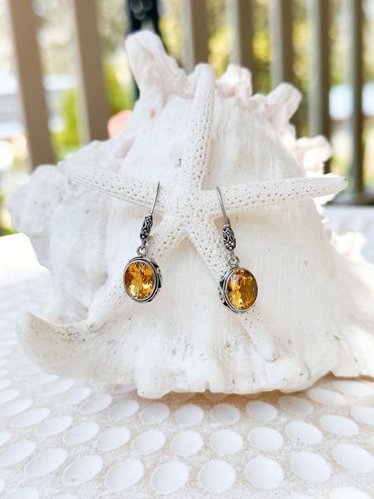 Sterling Silver & Citrine Ranaya Earrings