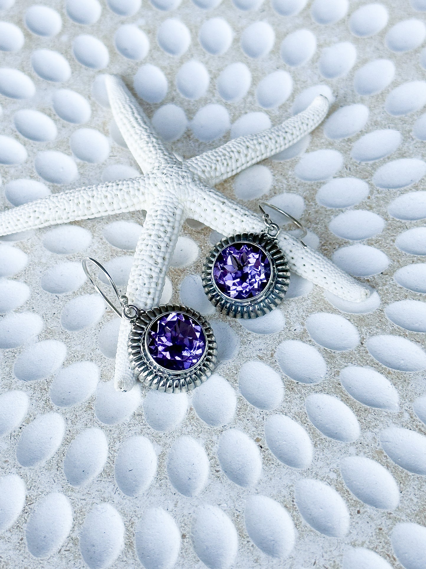 Sterling Silver & Amethyst Adina Earrings
