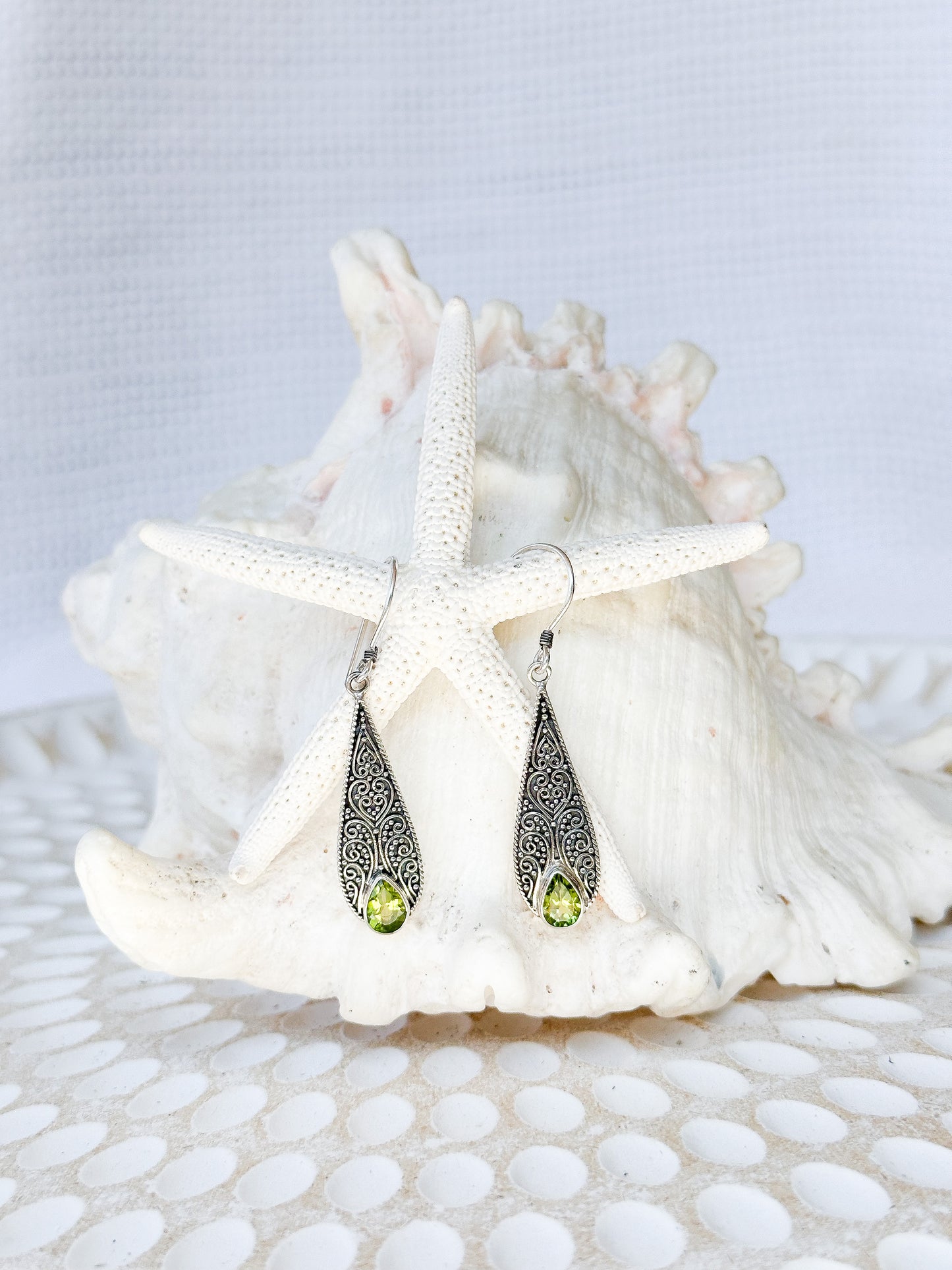Sterling Silver & Peridot Amora Earrings