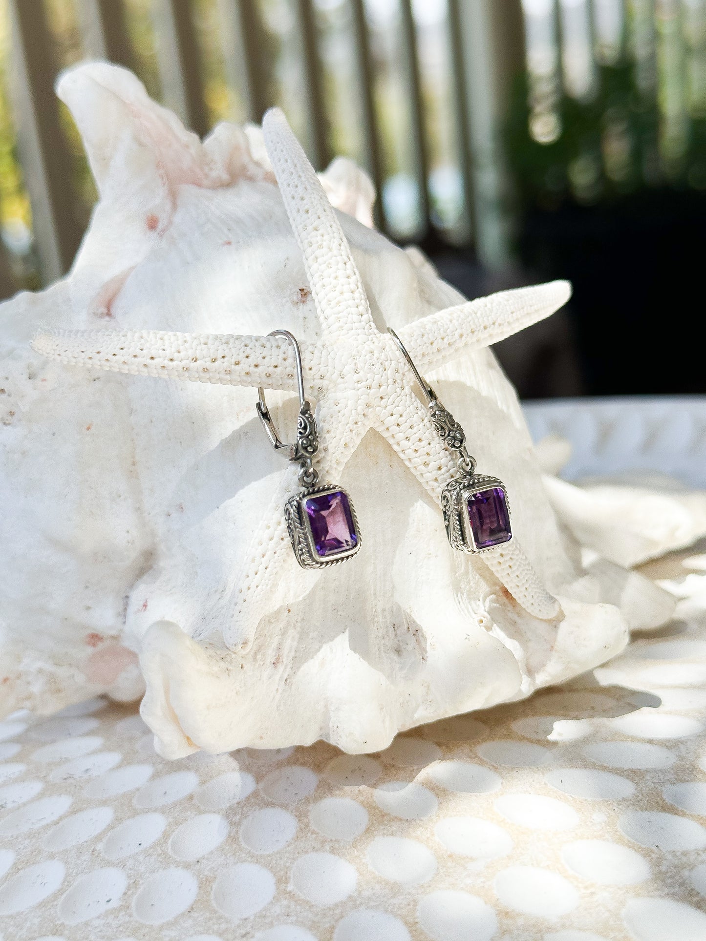 Sterling Silver & Amethyst Rinara Earrings