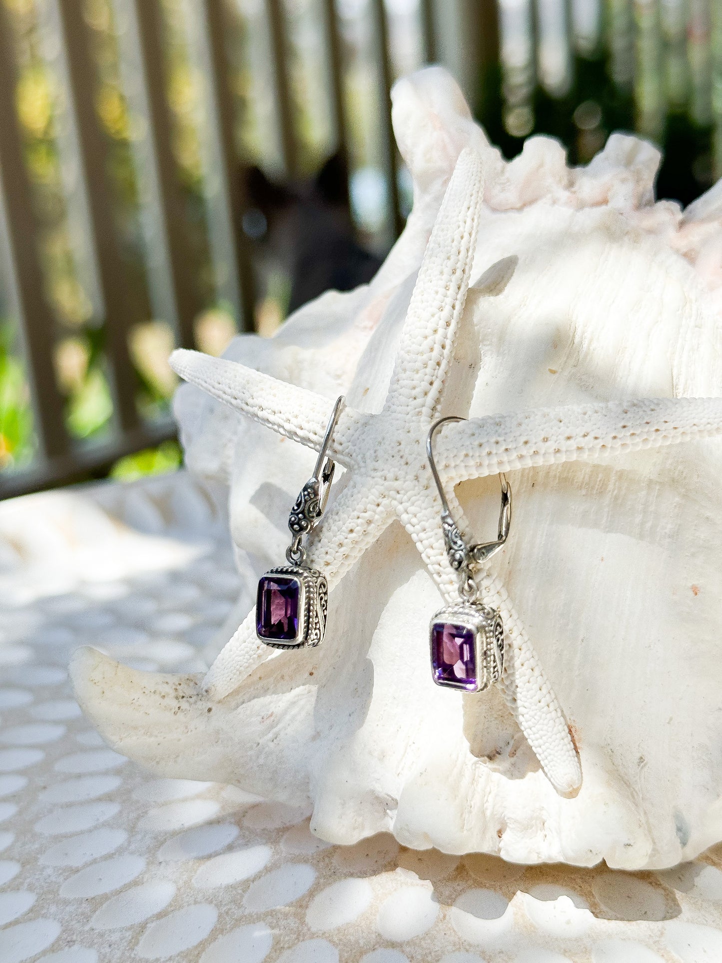 Sterling Silver & Amethyst Rinara Earrings