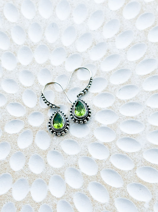 Sterling Silver & Peridot Ranila Earrings