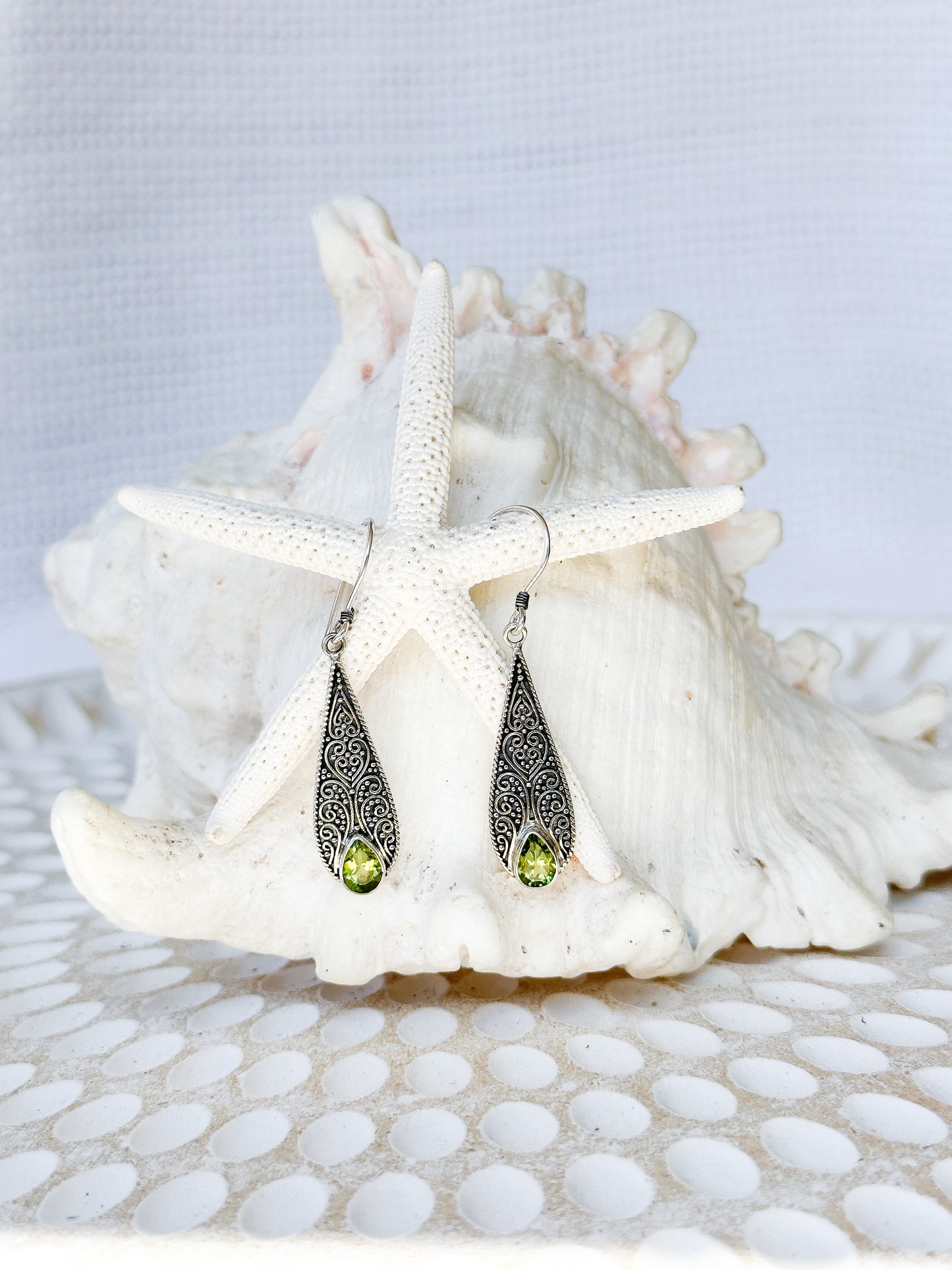 Sterling Silver & Peridot Amora Earrings