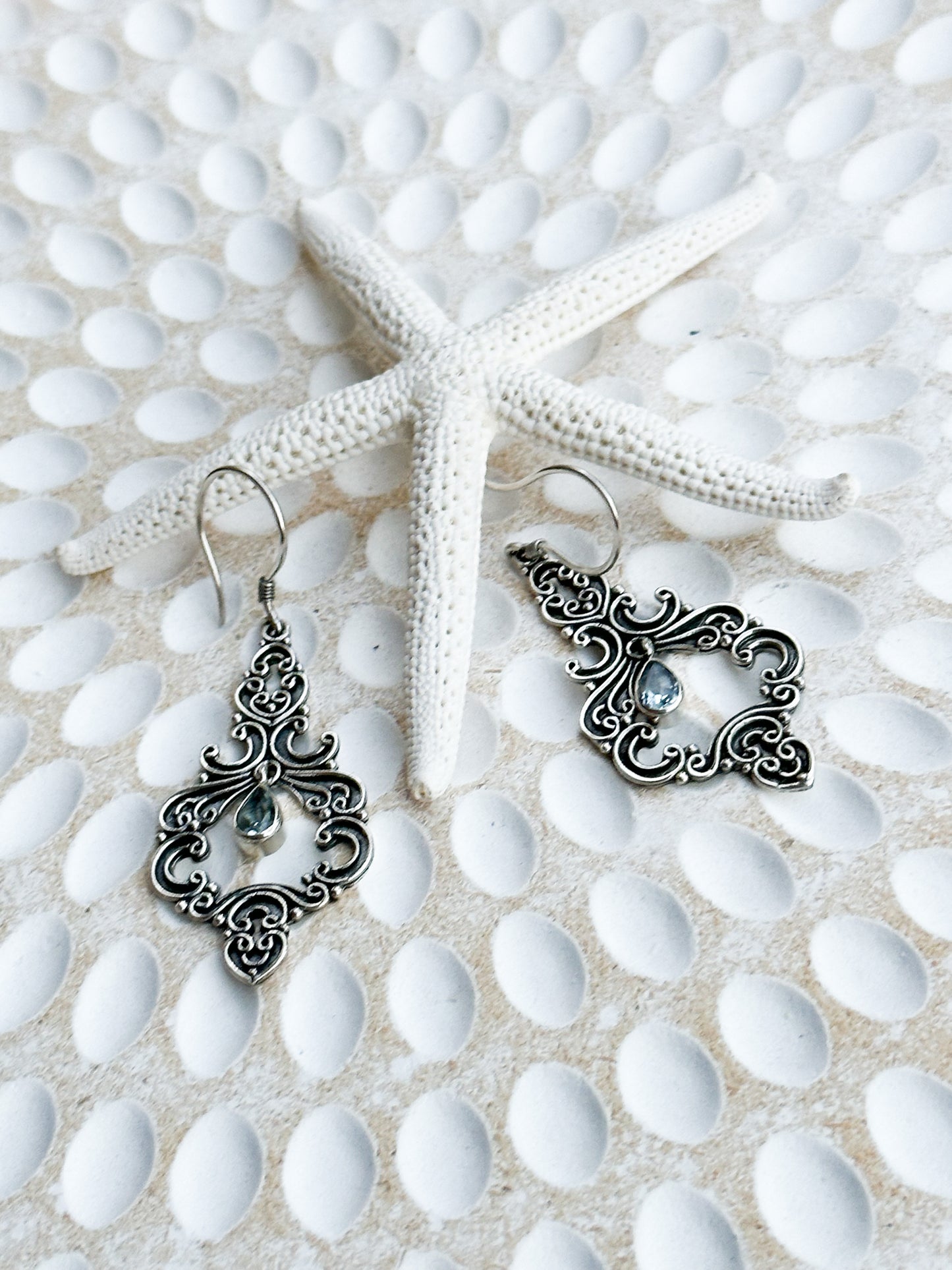 Sterling Silver & Blue Topaz Ramira Earrings