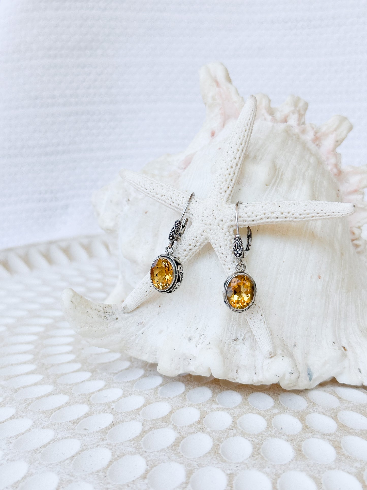 Sterling Silver & Citrine Ranaya Earrings