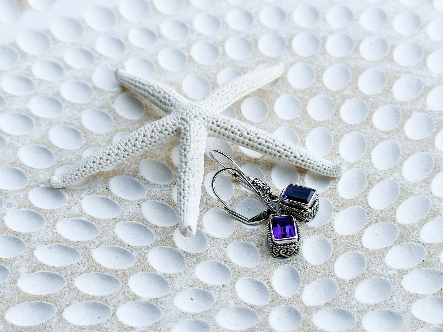 Sterling Silver & Amethyst Rinara Earrings