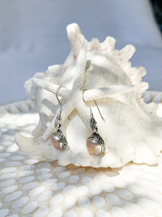Sterling Silver & Pearl Tinara Earrings