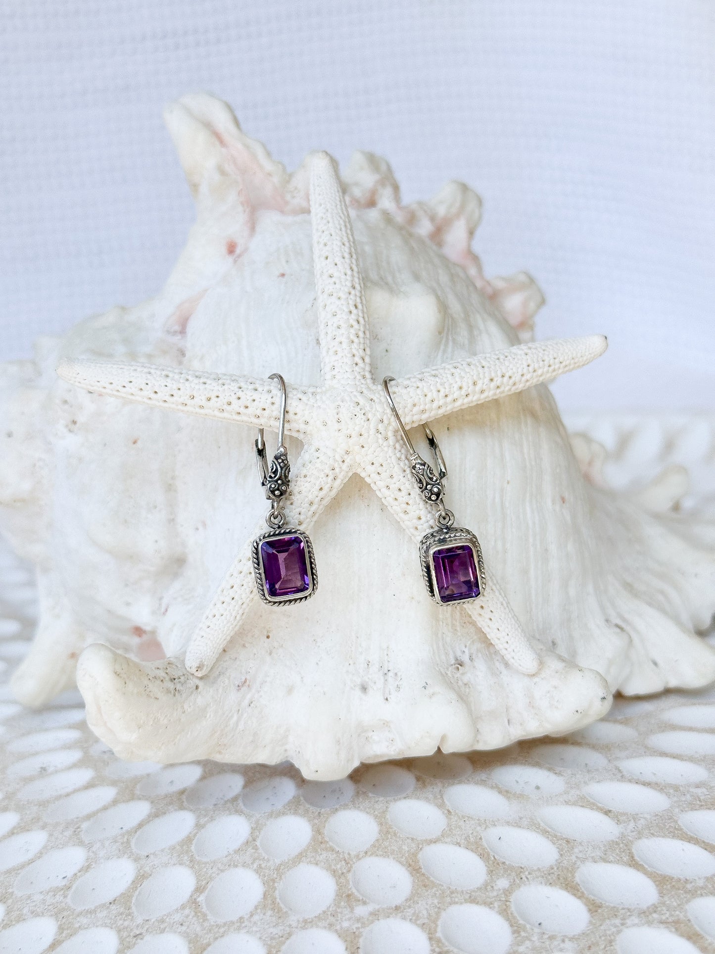 Sterling Silver & Amethyst Rinara Earrings