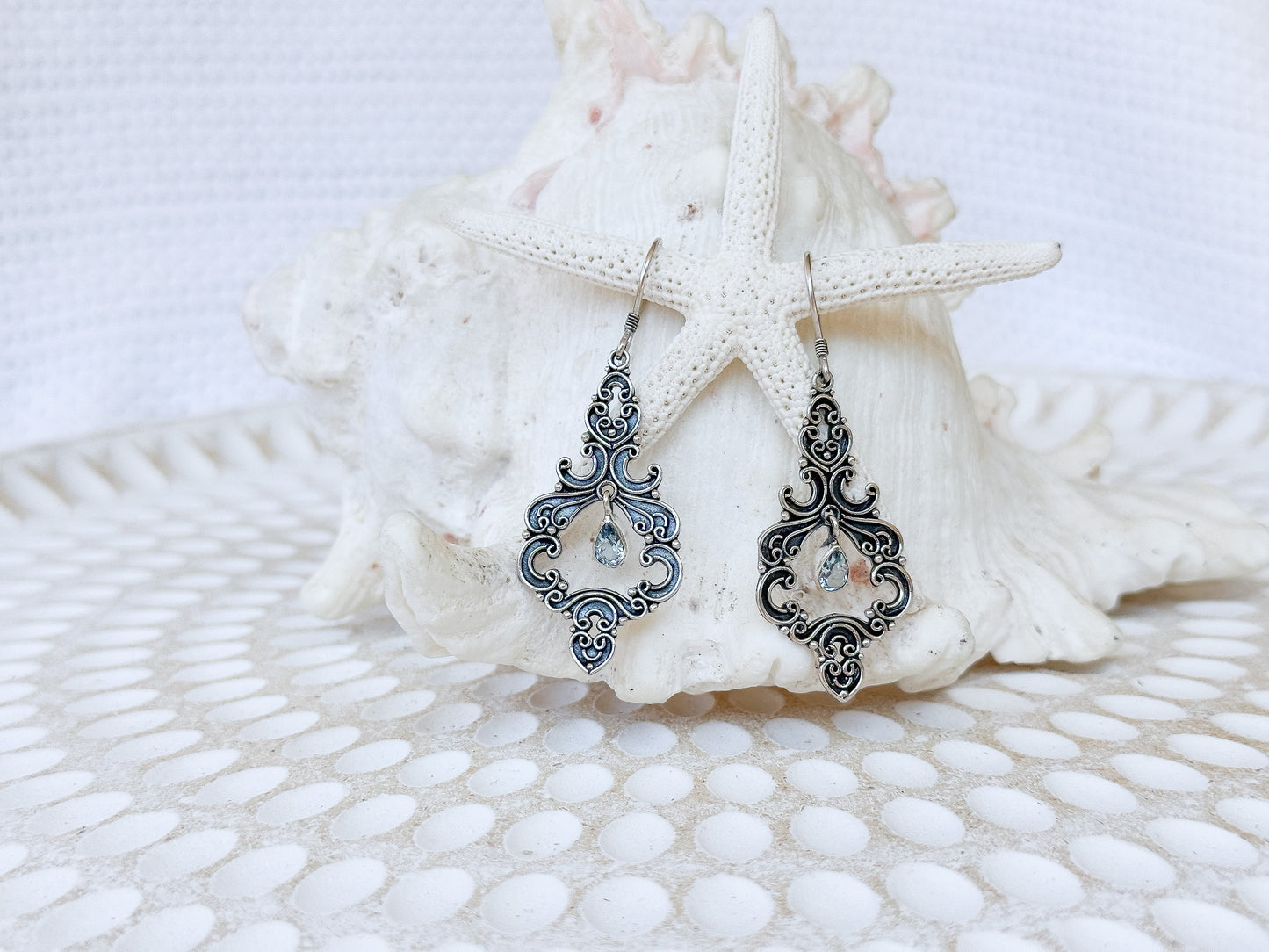 Sterling Silver & Blue Topaz Ramira Earrings