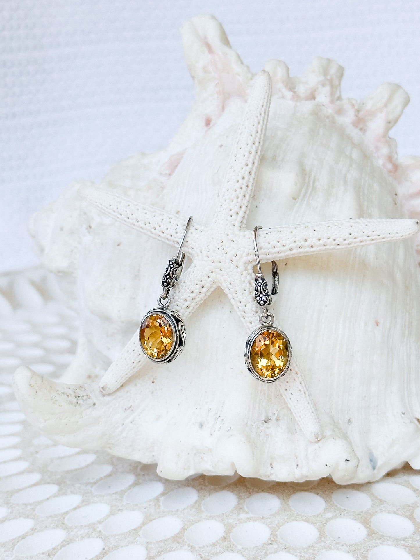 Sterling Silver & Citrine Ranaya Earrings