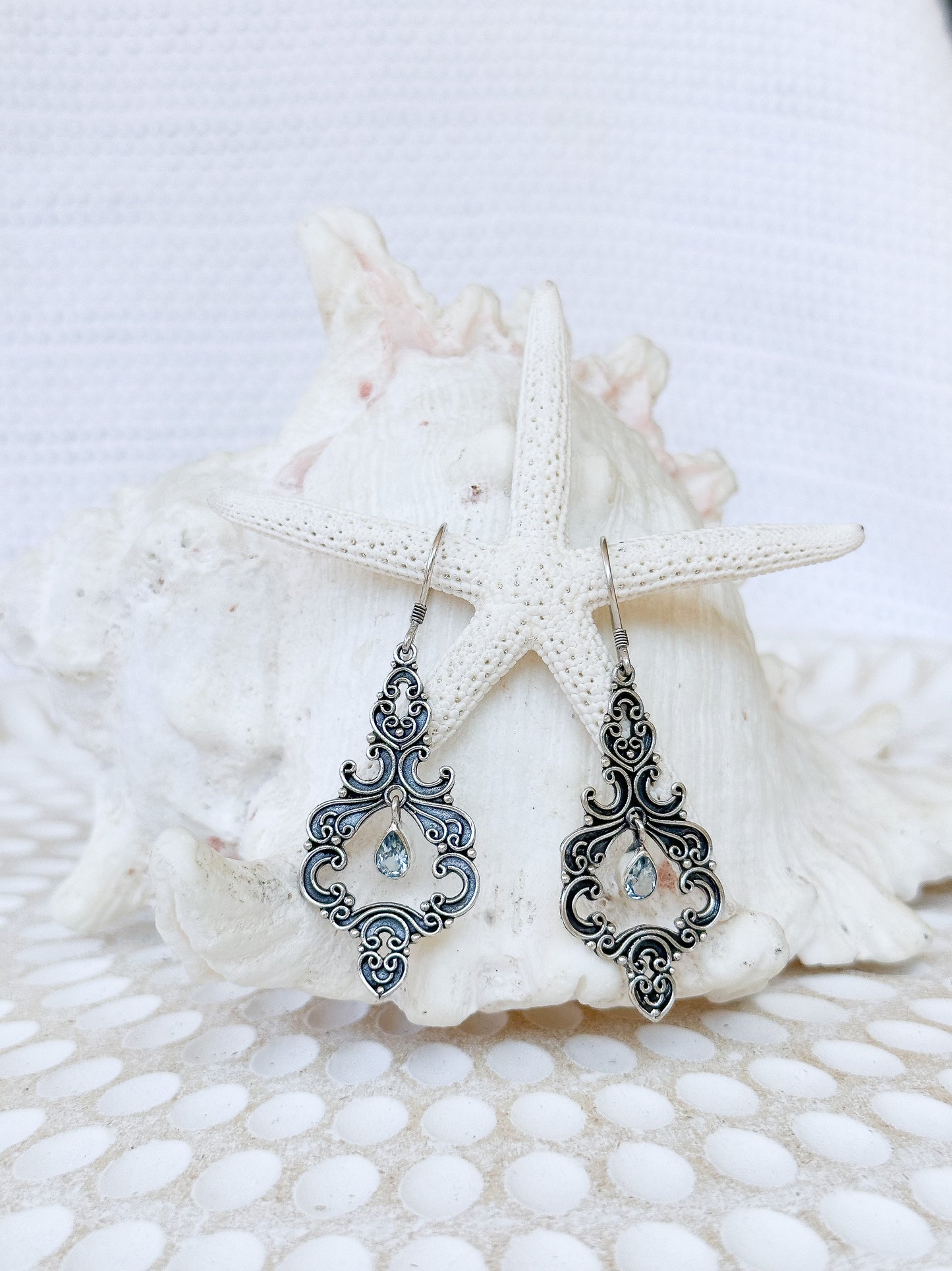 Sterling Silver & Blue Topaz Ramira Earrings