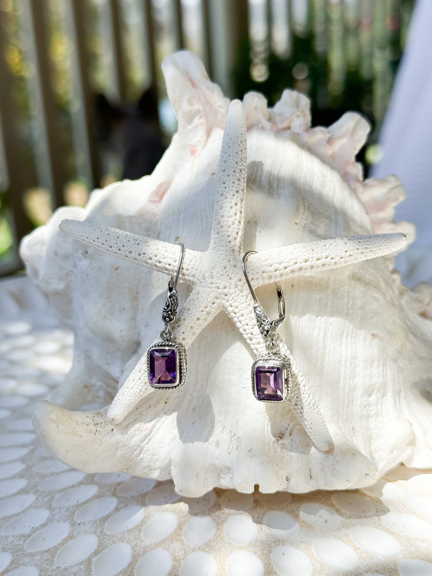 Sterling Silver & Amethyst Rinara Earrings