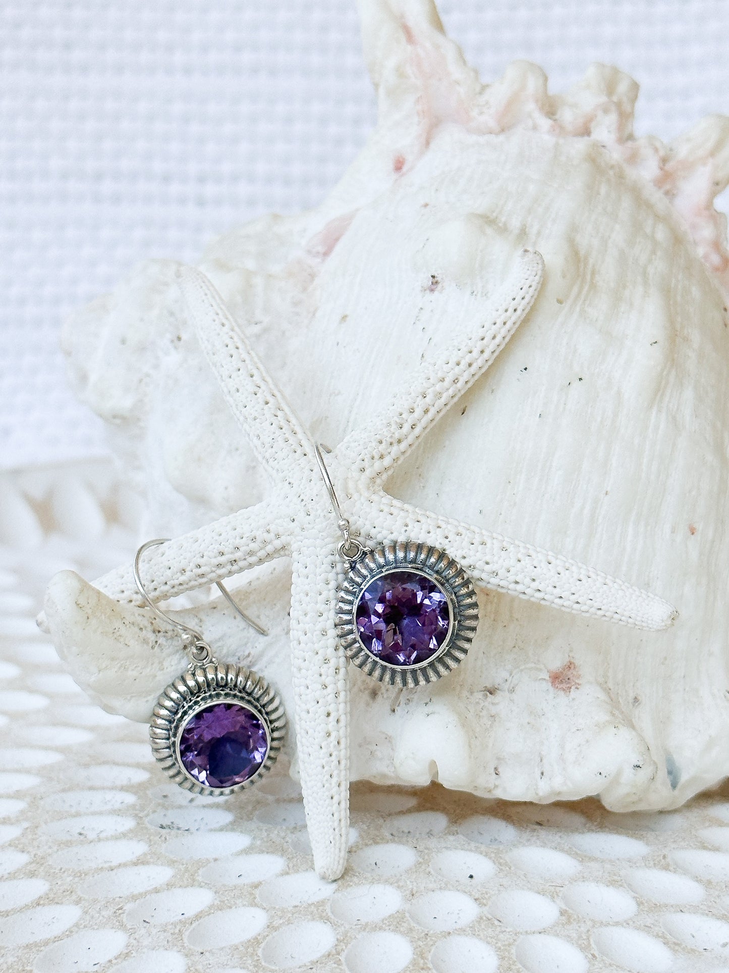 Sterling Silver & Amethyst Adina Earrings