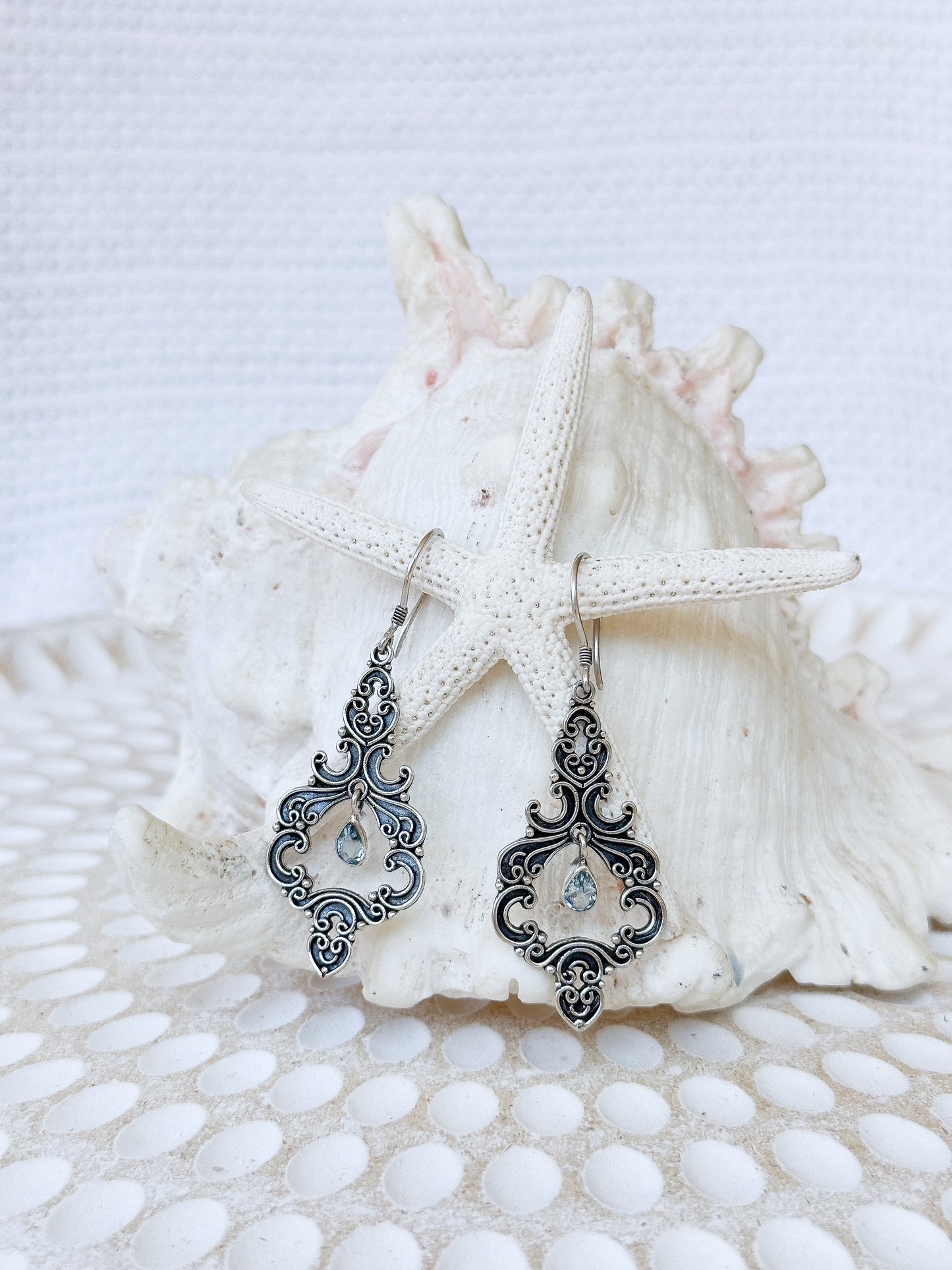 Sterling Silver & Blue Topaz Ramira Earrings