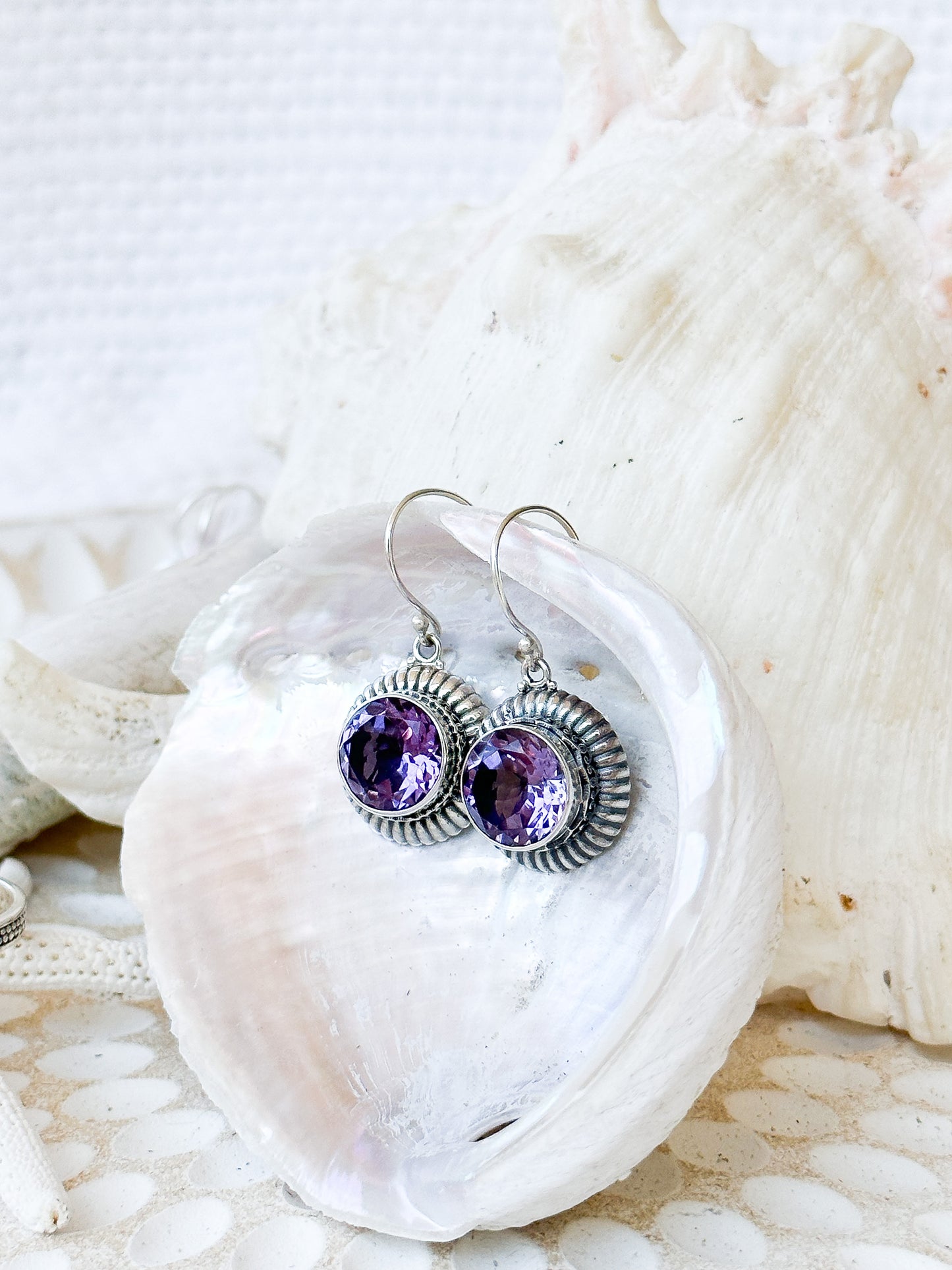 Sterling Silver & Amethyst Adina Earrings
