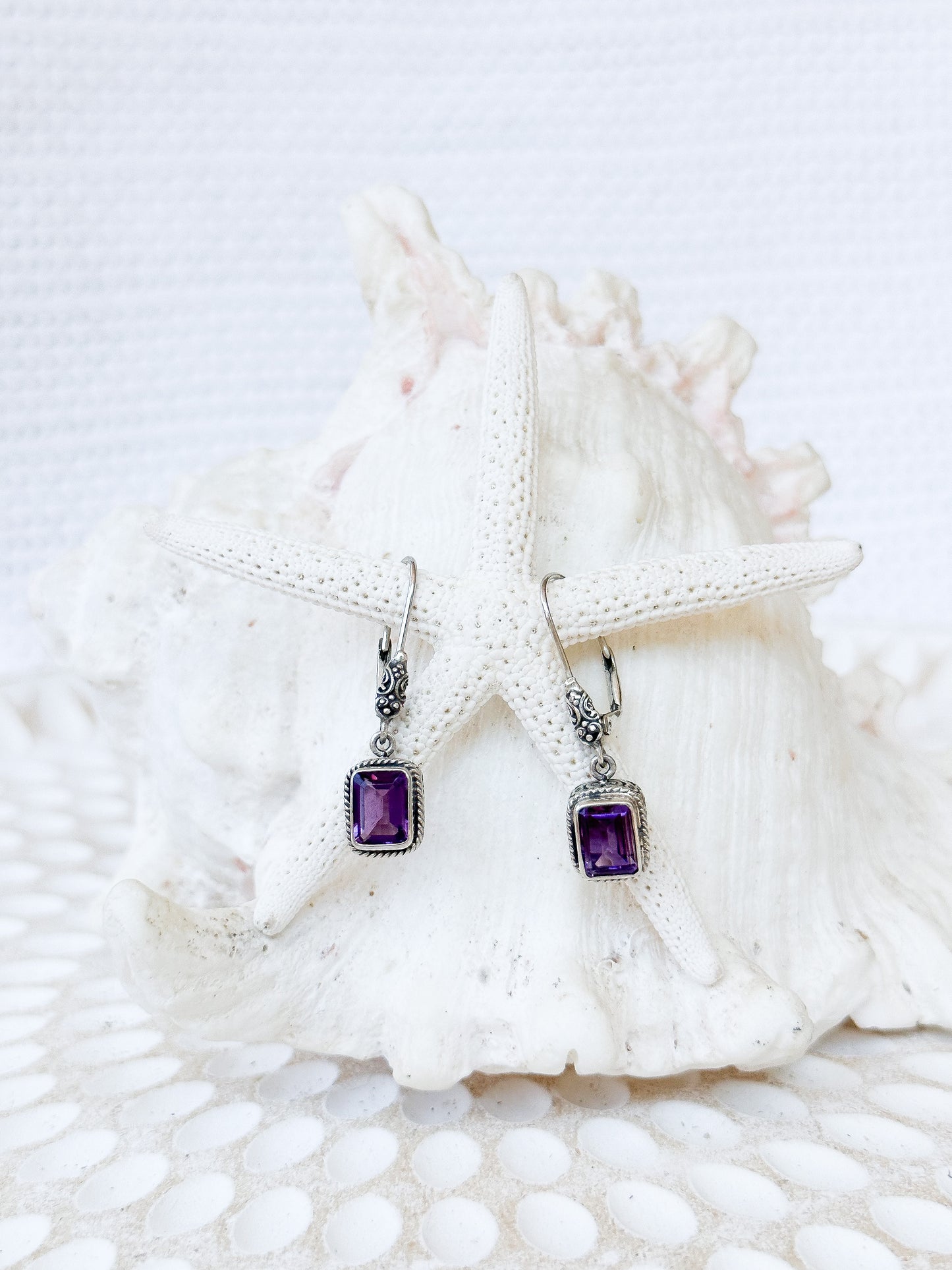 Sterling Silver & Amethyst Rinara Earrings