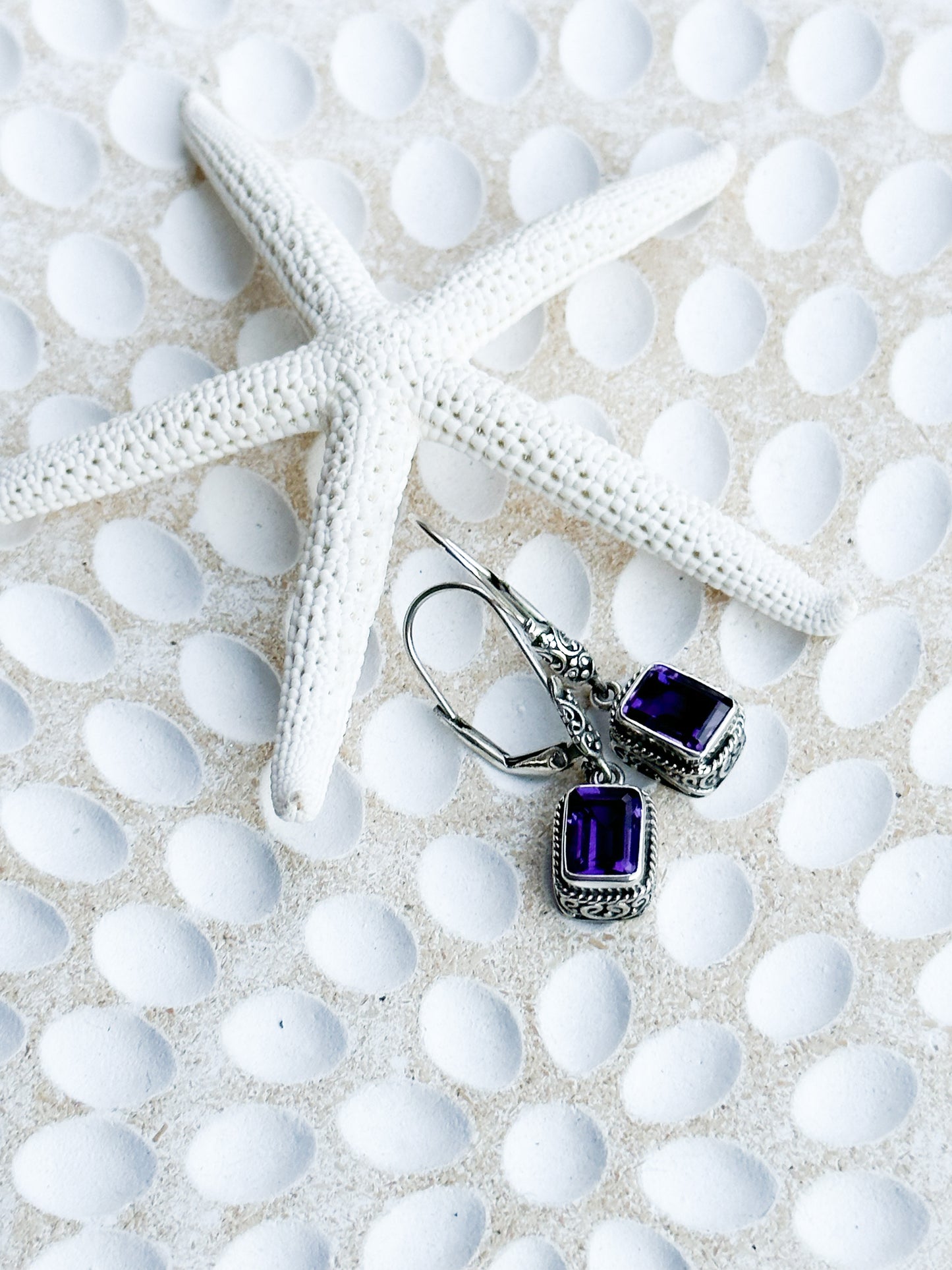 Sterling Silver & Amethyst Rinara Earrings