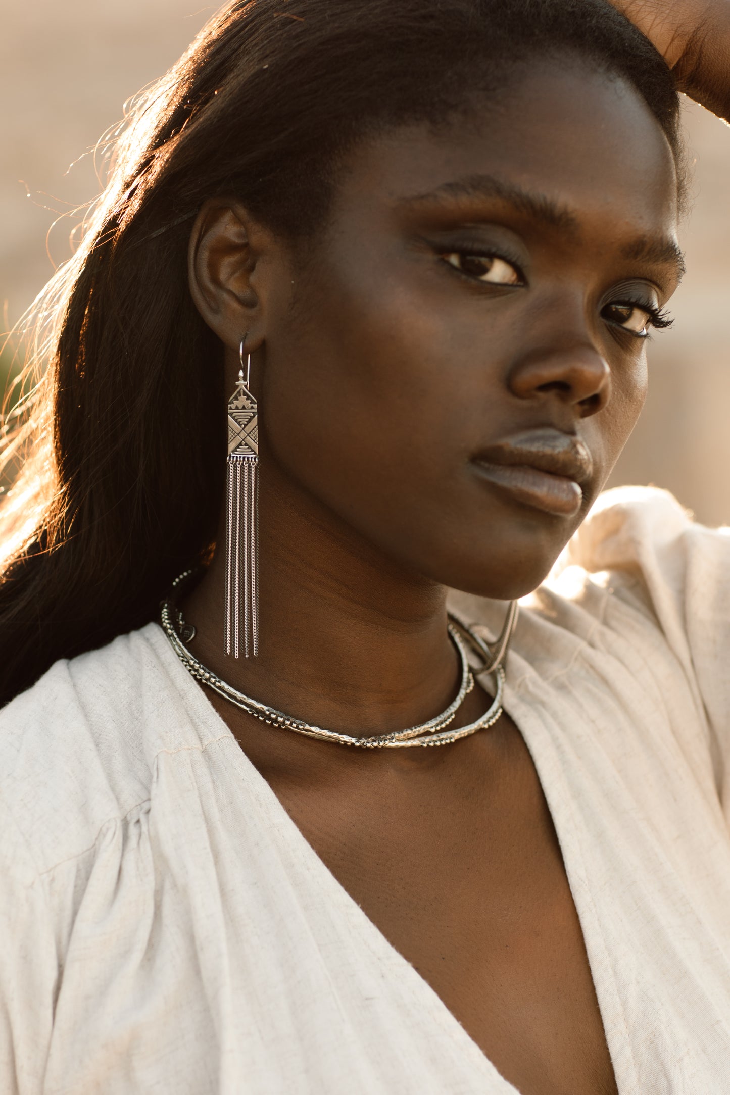 The Malai Choker - White Brass
