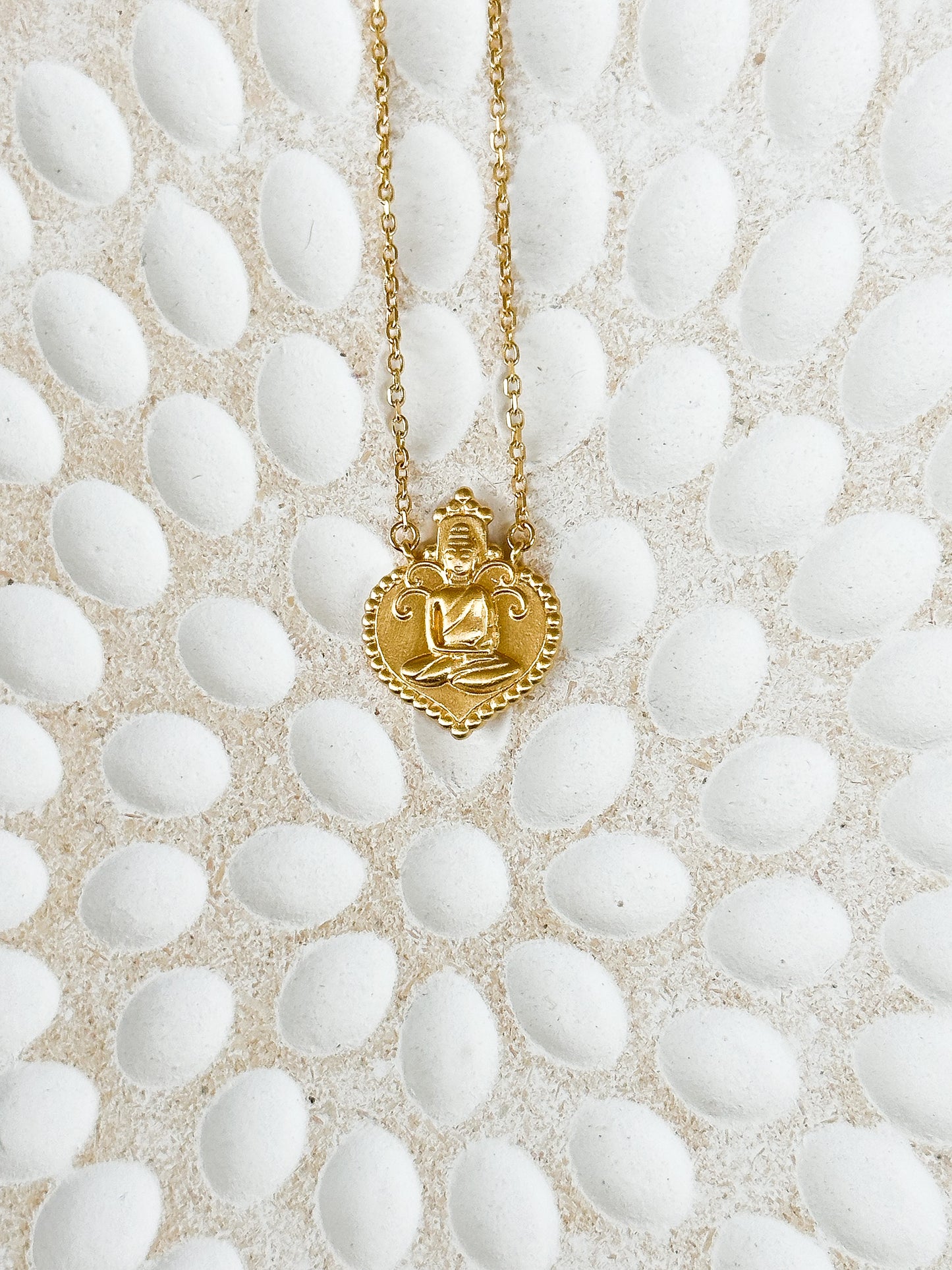 Peaceful Buddha Gold Necklace