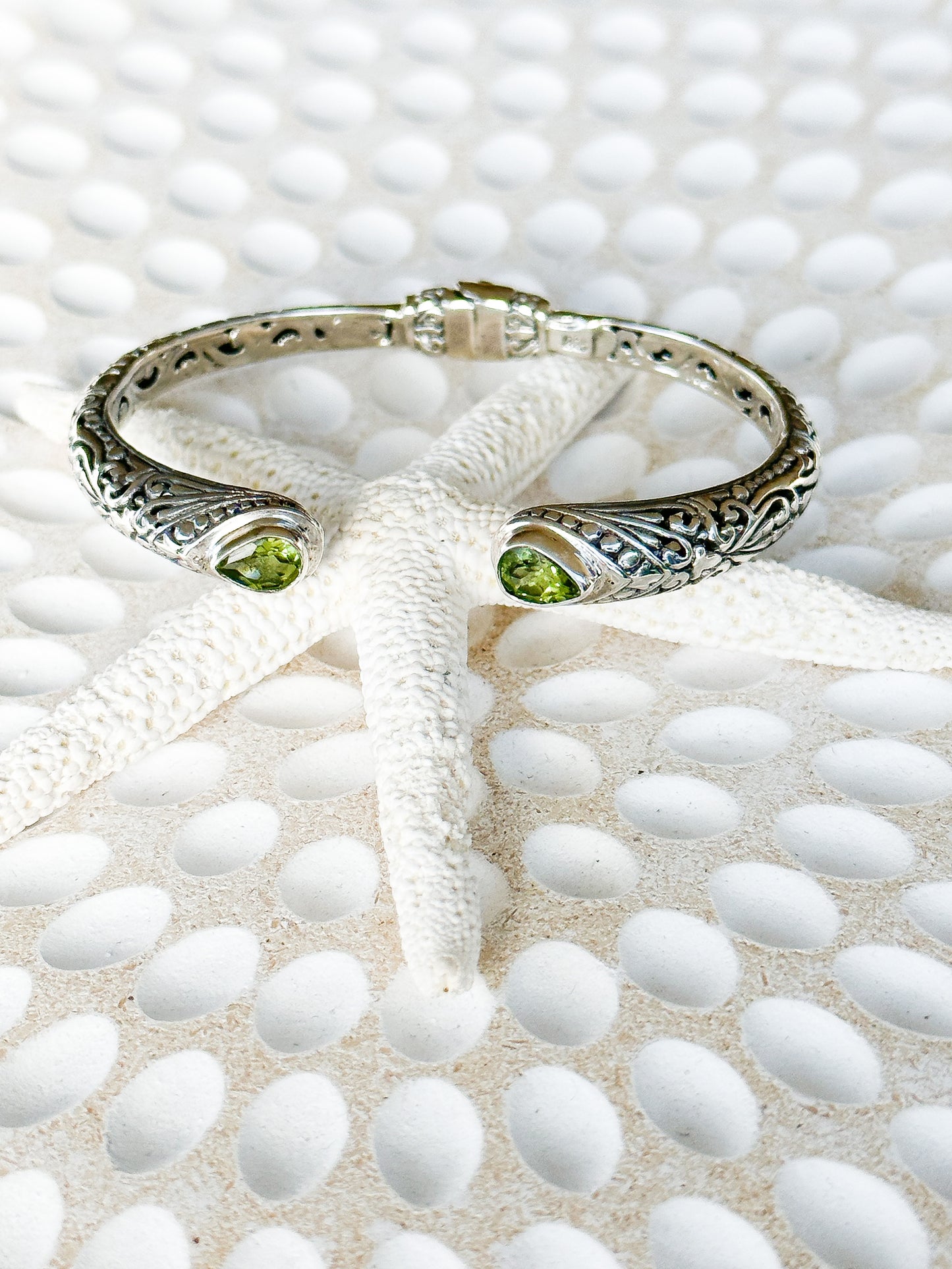 Sterling Silver & Peridot Yana Cuff