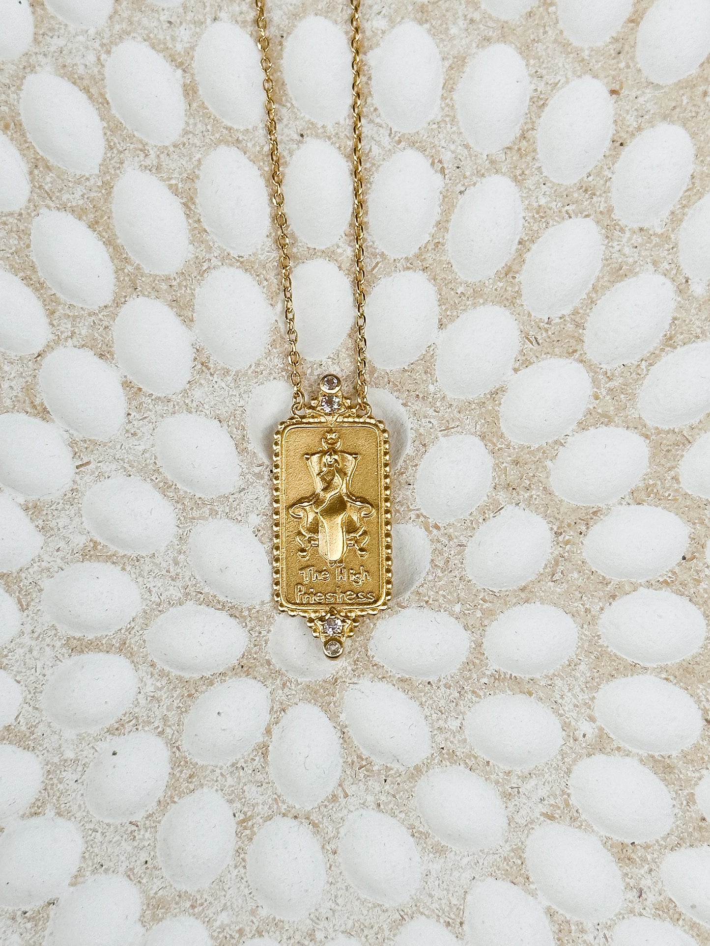 The Gold High Priestess Tarot Necklace