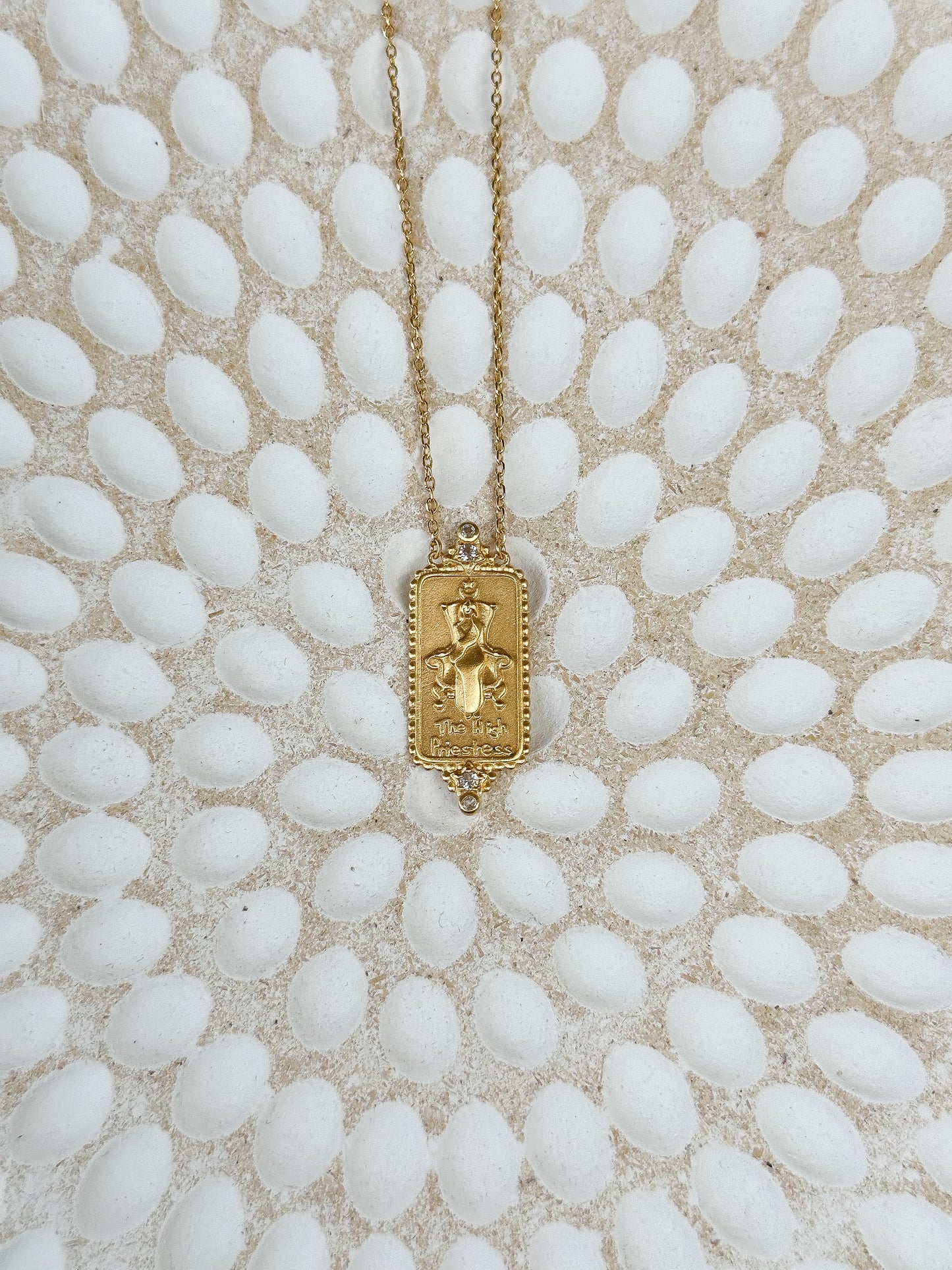 The Gold High Priestess Tarot Necklace