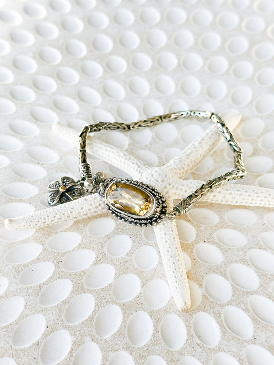 Citrine & Sterling Silver Sampian Bracelet