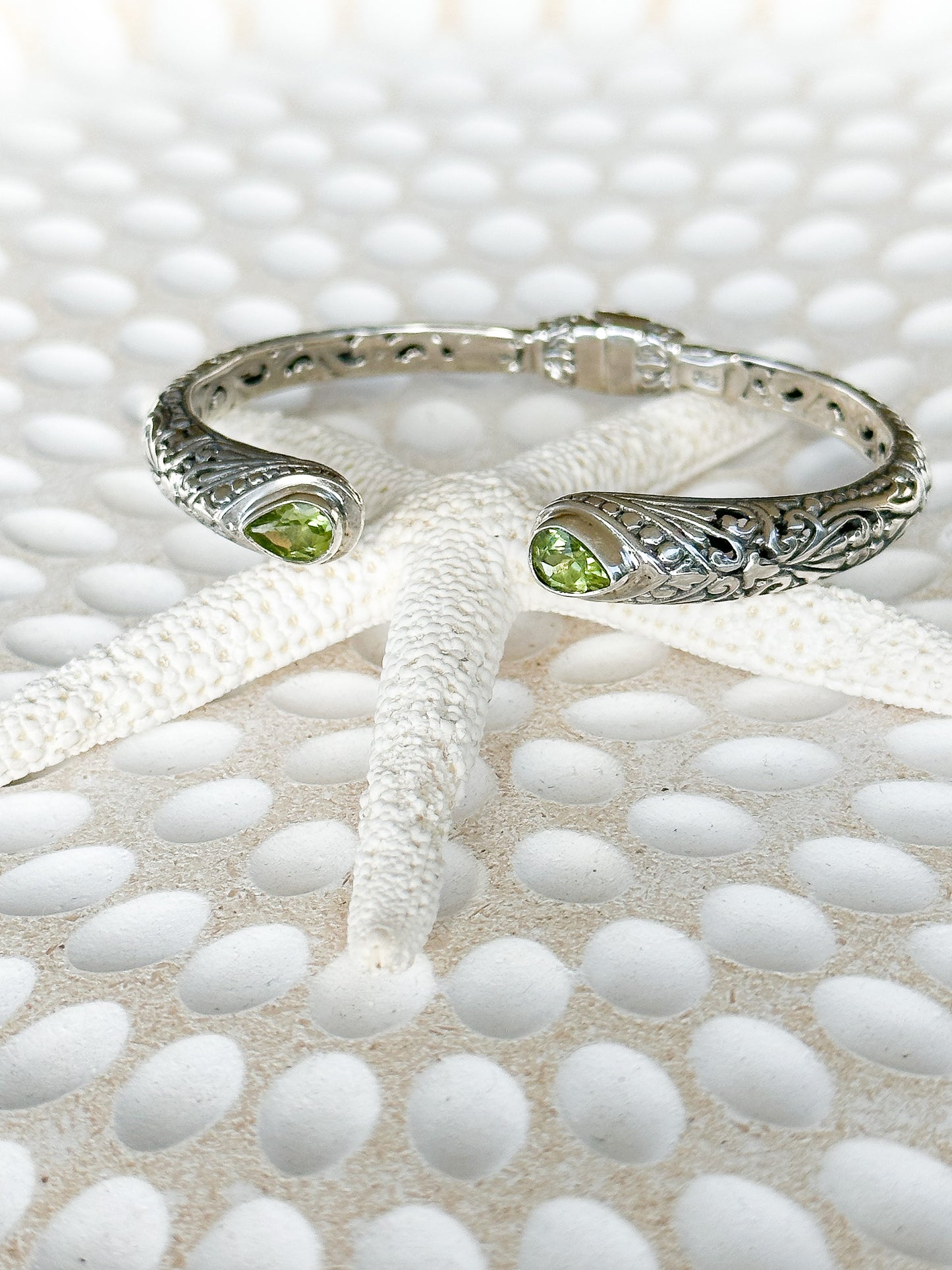Sterling Silver & Peridot Yana Cuff
