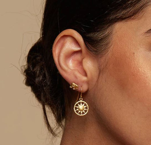 Gold Sacred Shelter Elephant Stud Earrings