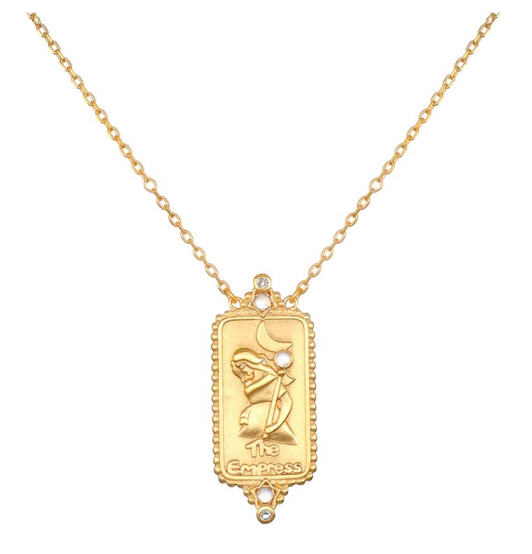 The Gold Empress Tarot Necklace
