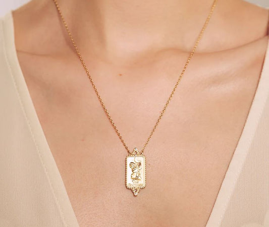 The Gold Empress Tarot Necklace