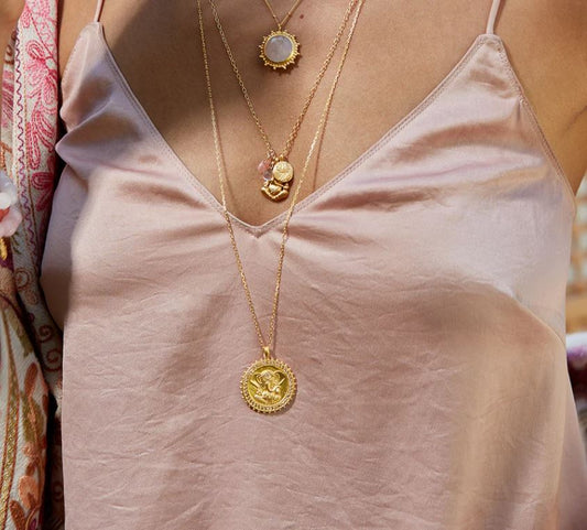 Gold Ganesha Hindu God, Path to Success Necklace