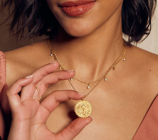 Gold Our Lady of Guadalupe, Divine Mother Necklace