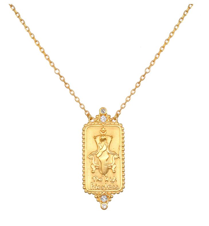The Gold High Priestess Tarot Necklace