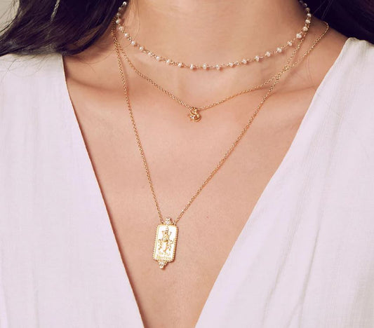 The Gold High Priestess Tarot Necklace