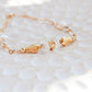 Dagon 14K Filled Gold, Genuine Freshwater Pearl, Moonstone & Herkimer Diamond Tribal Fish Bracelet