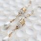 Helionos 14K Filled Gold, Moonstone and Genuine Freshwater Pearl Earrings