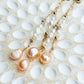 Calliope 14K Filled Gold, Herkimer Diamond & Genuine Freshwater Pearl Drop Earrings
